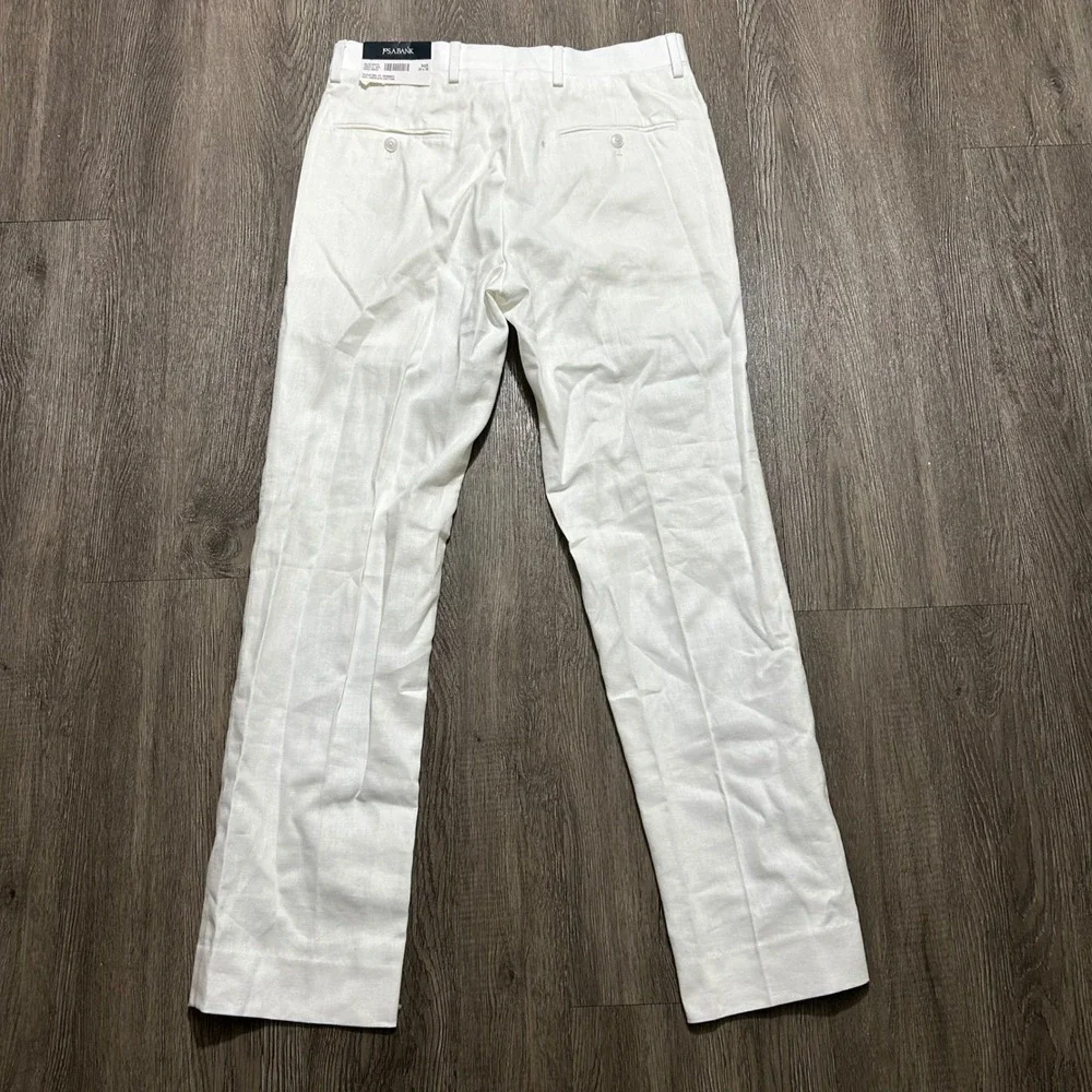Jos A Bank Suit Set 41R 30x30 White Linen Cotton Slim Fit Separates NEW NWT